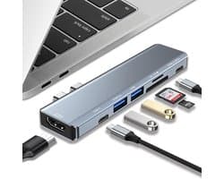 7-in-2 USB-C-hub geschikt voor MacBook Air Pro M1, MacBook Pro 13-inch, 15-inch en 16-inch, en MacBook Air