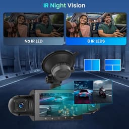 Dashcam voor auto voor en achter – Dual dashcam – Voor- en achtercamera – Autocamera – Full HD dashcam – Dashcam met nachtzicht – Dashcam met bewegingssensor – Groothoeklens – Parkeermodus – Loop recording – Dashcam met SD-kaart — thumbnail 2