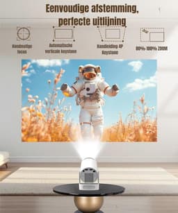 SCH® Mini beamers - Projector - Mini beamer - Wit -10cm x 10cm x 18cm — thumbnail 5