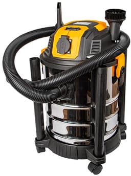 Blow Bouwstofzuiger 1300W + Stopcontact 2000W - 25L - 240V - 4 meter Snoer - Nat & Droog zuiger - Zwart/Geel — thumbnail 3