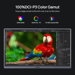 Arzopa A3C Pro - Portable Full HD OLED Monitor - Space Grey - Incl Sleeve - Hoge kleurechtheid - 1ms - 13 inch — thumbnail 3
