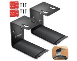 Hoofdtelefoon Stand en Hanger - Onder Bureau en Wand Bevestiging met Siliconen Pads - 2 Stuks