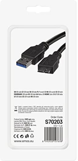 Harde schijfkabel 3.0 Micro USB naar USB 1 m - Datakabel voor opladen en gegevensoverdracht — thumbnail 4