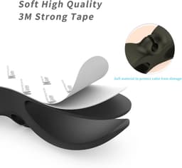 3-stuks Snoerorganizer voor apparaten - Zelfklevende snoerorganizer - Met sterke lijm - Bevestigt snoeren - Handig en netjes - Geschikt voor airfryers, koffiezetapparaten, blenders, broodroosters - Wit — thumbnail 4