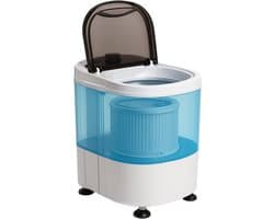 Vonia Mini Wasmachine - Kleine wasmachine - Met centrifuge en bovenlader - Wascapaciteit 2,6 kg - Energiezuinig - Wit/Blauw