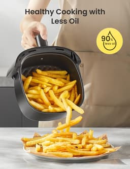 Aafinity Airfryer - Airfryer oven - Friteuse - Heteluchtfriteuse - 2 liter - 1150 W - Gemakkelijk schoon te maken - Zwart — thumbnail 4