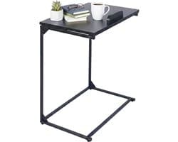 Bijzettafel laptop - verstelbaar - met steun - woonkamer - zwart