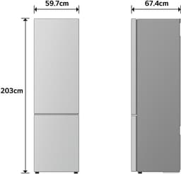 LG GBBS322APY - Koel- en vriescombinatie - RVS — thumbnail 3