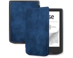 Lunso PocketBook Verse / Verse Pro / Verse Color Slim hard case hoes (6 inch) - sleepcover - Donkerblauw