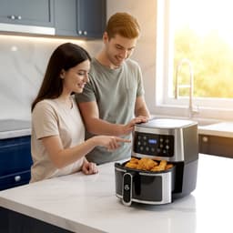 AG5300 Airfryer XXL Premium Zilver – 5.5L Hete Luchtfriteuse – Digitaal Display – 8 Programma’s – Anti-aanbak – Vaatwasserbestendig – Extreem Stil – Gezond Koken Zonder Olie – Inclusief Receptenboek — thumbnail 17