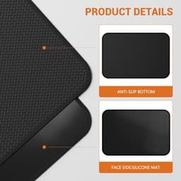 Hittebestendige Mat, Vuurvaste Siliconen Ondergrond voor Keuken, 60 x 40 cm, Warmtebescherming voor Airfryer en Magnetron — thumbnail 2