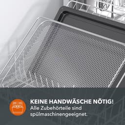 Heinrich´s HMO 8402 Mini-oven met hete lucht - 30L – met touch-bediening - kleine oven met draaispit, airfryer-inzetstuk – binnenverlichting - 1600W — thumbnail 2