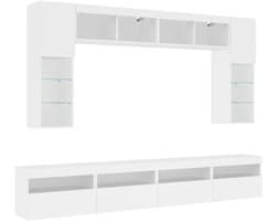 Moderne tv-wandmeubelset met RGB LED-verlichting en wandmontage