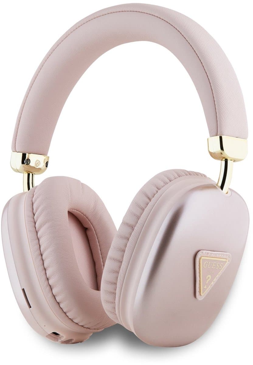 Guess Bluetooth Stereo Koptelefoon - Saffiano Triangle Logo - Roze — afbeelding 1