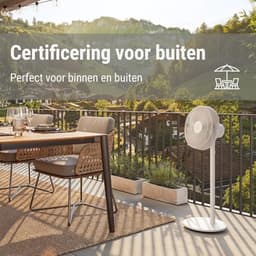 Mobiele vloer- en tafelventilator met afstandsbediening en zwenkfunctie - 8 snelheden, 1-8 uur timer, batterijvoeding — thumbnail 4