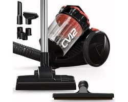 TurboTronic CV12 Stofzuiger zonder zak - Compact Design - Hoge Zuigkracht - Rood