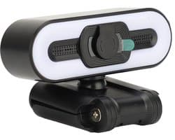 4K Webcam, 4K Webcam with Microphone, Fill Light, USB 2.0 Port, Car Beauty PC Camera for Laptop, Video Camera, Live Streaming