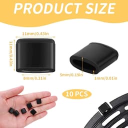 10 stuks hittebestendige siliconenrubberen airfryer met rubberen pad voor levensmiddelen, geschikt voor Ninja AF101 AF161 AF150AMZ Airfryer — thumbnail 5