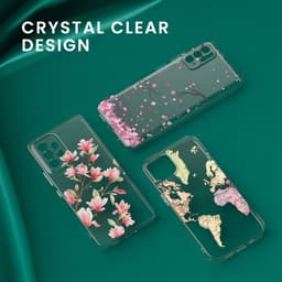 kwmobile telefoonhoesje geschikt voor Google Pixel 9a - Hoesje voor smartphone in poederroze / donkerbruin / transparant - Kersenbloesembladeren design — thumbnail 8