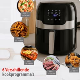 alpina Airfryer 3.5L - Heteluchtfriteuse 1-4 Personen - Air Fryer met Digitaal Touchscreen - Instelbare Temperatuur 80 tot 200 Graden - met Timer Functie - Heteluchtoven 1400W — thumbnail 4