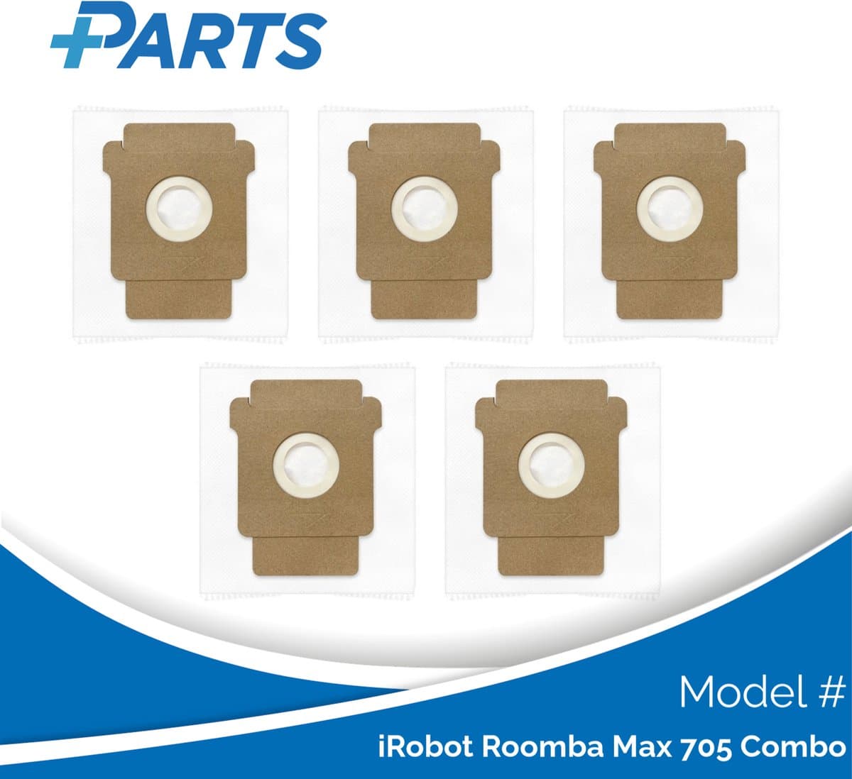 iRobot Roomba Max 705 Combo Stofzakken (5 Stuks, Plus.Parts® alternatief voor 4849916) — afbeelding 1
