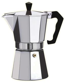 Floria Moka Pot Percolator 3-kops – Espressopot aluminium – 3 cups – Voor gas & elektrisch fornuis – Zilver — thumbnail 1