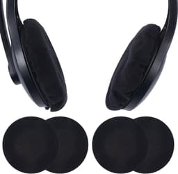Orivio - Zwarte Oor Pad Covers voor Hoofdtelefoon, Rekbaar, 9 tot 16cm, Wasbaar - Zweet Stofbeschermer voor Oor Hoofdtelefoon, Gym, Bibliotheken, Studeren. — thumbnail 1