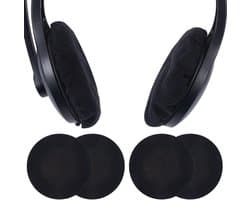 Orivio - Zwarte Oor Pad Covers voor Hoofdtelefoon, Rekbaar, 9 tot 16cm, Wasbaar - Zweet Stofbeschermer voor Oor Hoofdtelefoon, Gym, Bibliotheken, Studeren.