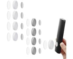 Afstandsbediening Houder - 8 Stuks - Ab Houder - Afstandsbediening Houder Magnestisch - Remote Controll Holder - Magnetische Muurbevestiging - Multifunctionele Wandorganizer - Geschikt Voor Thuis, Kantoor, School - Wit, Grijs