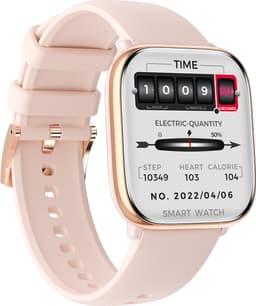 Evy24 Smartwatch - Premium Smartwatch - Sporthorloge - Smartwatch Heren en Dames - BT Bellen - Activity Tracker - Gezondheidsmonitor - Stappenteller - Siliconen en Rvs band - Rosé — thumbnail 5