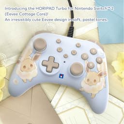 HORI - HORIPAD Turbo Wired Controller voor Nintendo Switch 2 – Eevee Cottage Core - Officieel gelicentieerd door Nintendo en The Pokémon Company International — thumbnail 5