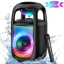 Rayofi 180W Bluetooth Speaker groot - 105dB Speakerbox - IPX5 muziekbox feestluidspeaker - voor tuin, kamperen, feestjes - zwart — thumbnail 1
