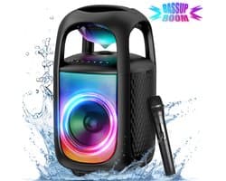 Rayofi 180W Bluetooth Speaker groot - 105dB Speakerbox - IPX5 muziekbox feestluidspeaker - voor tuin, kamperen, feestjes - zwart