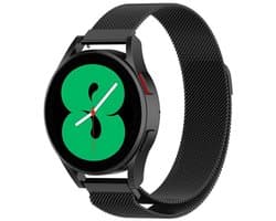 By Qubix - Geschikt voor Garmin bandje - Geschikt voor Garmin Venu 4 - 45mm - Milanese bandje - Zwart - Smartwatch bandje 22mm