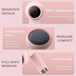 Elektrische krachtige vibratie-fascia-gun, sportfitness, spiermassage-gun, USB Type-C oplaadbare kleine massage-apparaat met 5 massagekoppen — thumbnail 3