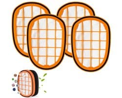 Stofzuigerfilters - 4 Stuks - Stofzuiger Schuimfilter - Steelstofzuiger - Schuimfilter - Filter Geschikt Voor Philips Speedpro Max 8000 Serie Fc5005/01, Cp0663/01 Aqua 7000 Serie Vervanging Schuimrubber Onderdeel - Oranje Kleur