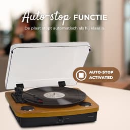 Denver Platenspeler Dual Bluetooth - Ingebouwde Speakers - USB - Retro - Hout - VPL230LW — thumbnail 3