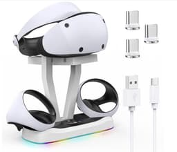 LED-stand geschikt voor Playstation VR2-Oplaadstation geschikt voor PS5 VR-headset en Sense-controller-Geschikt voor PS VR2 Spelaccessoires-Opslagbasis-Magnetische aansluiting — thumbnail 1