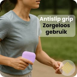 Hoesje Geschikt voor Apple Airpods Pro 3 - Siliconen Hoes met Clip - Silicone Case Cover - Lila — thumbnail 5