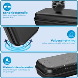Opberghoes geschikt voor Nintendo Switch 2 - Hard Case - Beschermhoes - Ruimte voor 24 Games - Ritsvak & Schermprotectie - Opbergtas - Zwart — thumbnail 2