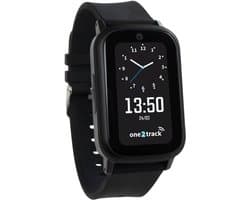One2track Connect UP zwart | GPS horloge voor kinderen | Bekijk de locatie van je kind. Stel veilige zones in. En videobellen met de leukste smartwatch voor kinderen