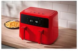 SILVERCREST® Hetelucht friteuse - Heteluchtfriteuse - Airfryer - Vermogen: 2600 W - Inhoud: 2x 4,35 L - Temperatuur: 60/200 °C - Rood — thumbnail 3
