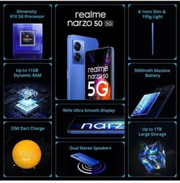 Smartphone Realme R50464B Black 64 GB 4 GB RAM 6,6" 4 GB — thumbnail 3