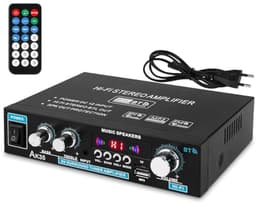 2-kanaals mini hifi stereo versterker met digitale eindversterker en bas/tone regeling voor pc en thuisbioscoop — thumbnail 1