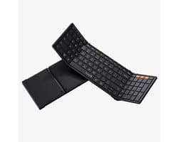 Opvouwbaar Toetsenbord - Full-Size Draadloos Toetsenbord - Reis Toetsenbord Draagbaar - Bluetooth Toetsenborden - Laptop IOS Android Windows Tablet iPad Smartphone PC Computer - Zwart