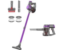 Draadloze Steelstofzuiger in Paars en Zwart