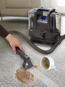 MMM® Tapijtreiniger Machine - Tapijtreiniger Stofzuiger - Tapijtreiniger - voor Tapijt, Bank, Trap, Huisdieren en Auto - Draagbaar en Compact- zwart - 15 cm x 27cm x 28 cm — thumbnail 3