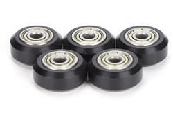 JeiibrZui Printeronderdelen Poelie - 3D-printeronderdelen - Slijtvaste hoge precisie - 5 stuks - Universeel zwart