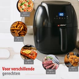 alpina Airfryer 5L - Heteluchtfriteuse 1-4 Personen - Air Fryer met Digitaal Touchscreen - Instelbare Temperatuur 80 tot 200 Graden - Timer Functie - Heteluchtoven 1800W — thumbnail 5