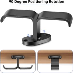 Koptelefoon standaard draaibaar dubbele koptelefoon haak stick on universele gaming koptelefoon standaard multifunctionele koptelefoon standaard haak Geschikt voorXbox, Bose koptelefoons, etc. — thumbnail 3